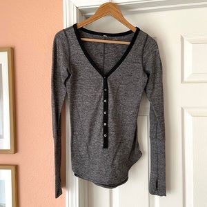 Lululemon Long Sleeve Henley Top